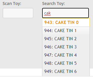 Toy search by name