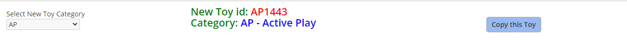 Copy the toy button