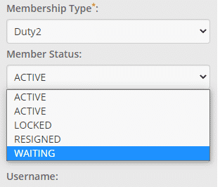 Member Status - waiting